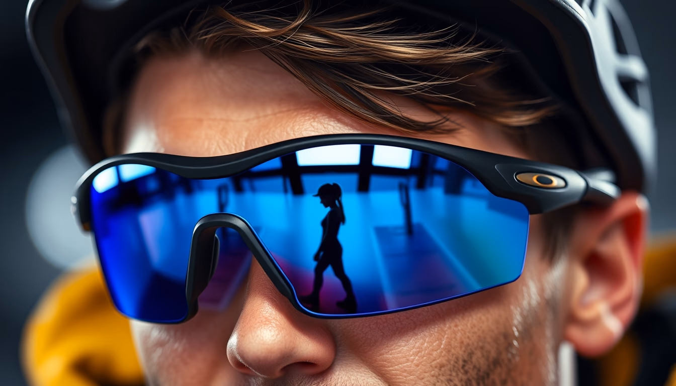 oakley sport wraparound in editorial style