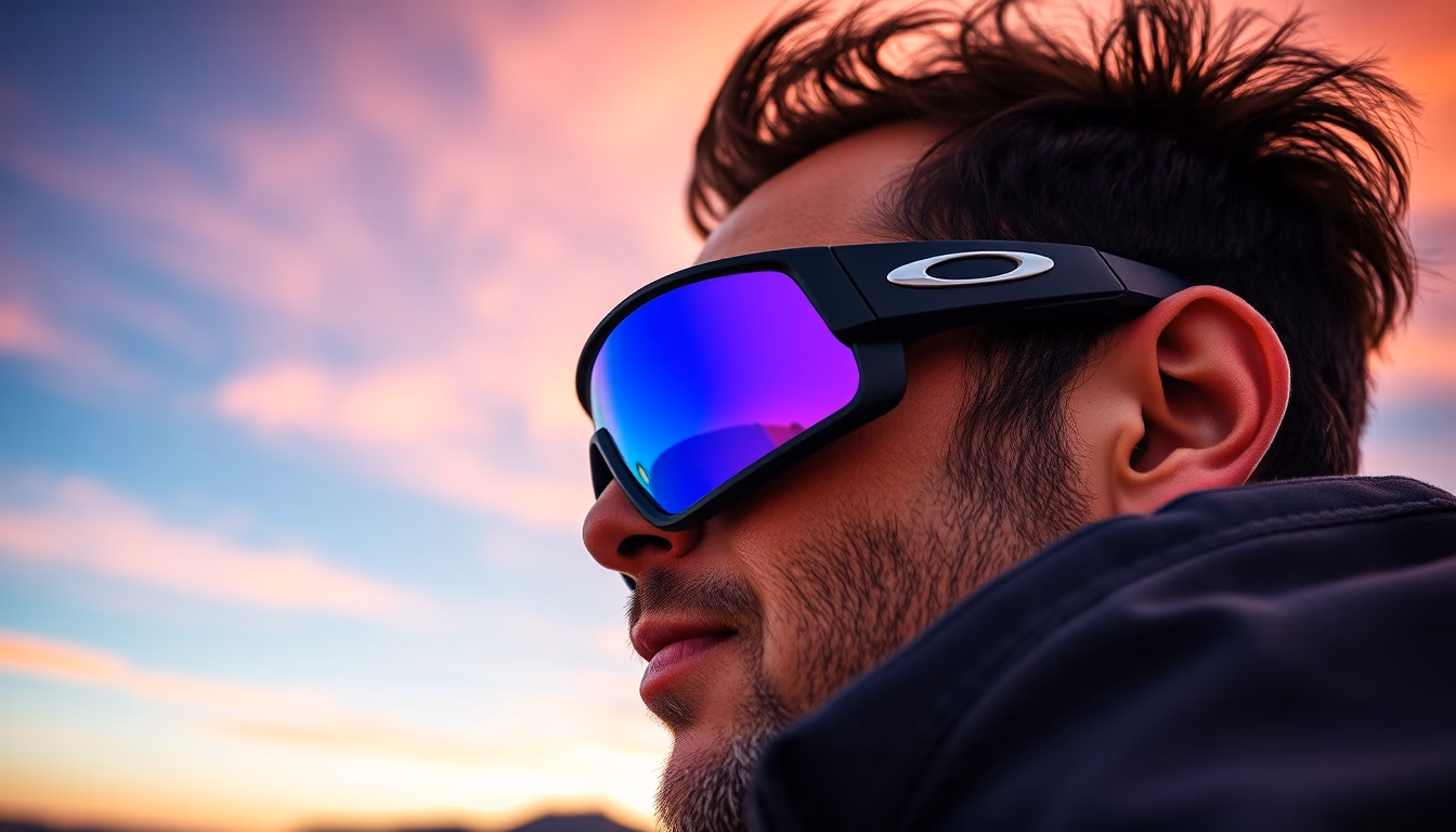 oakley sport wraparound in editorial style