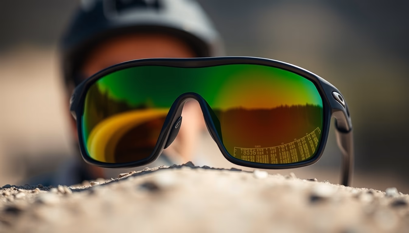 oakley sport wraparound in editorial style