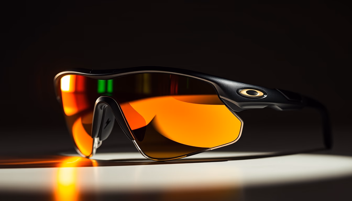 oakley sport wraparound in editorial style