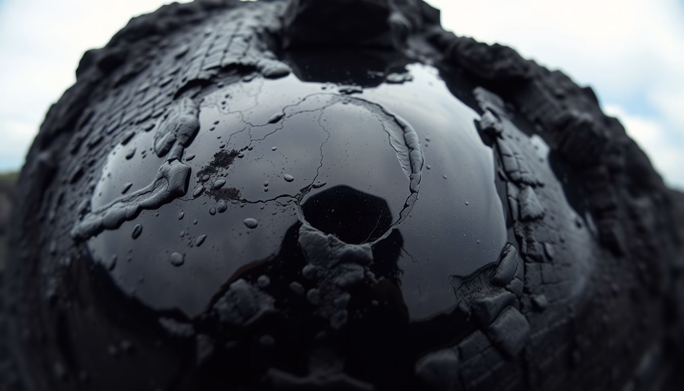 obsidian black volcanic in editorial style