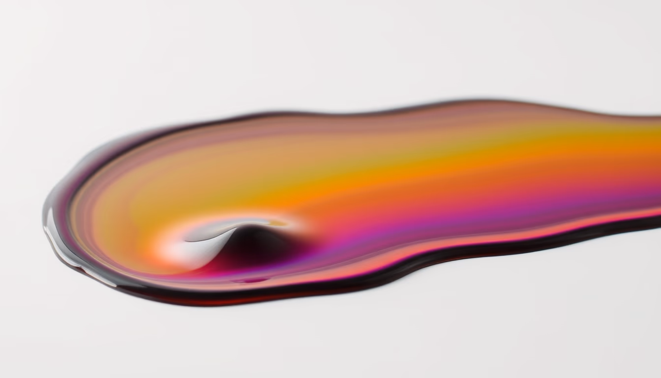 oil slick rainbow in editorial style