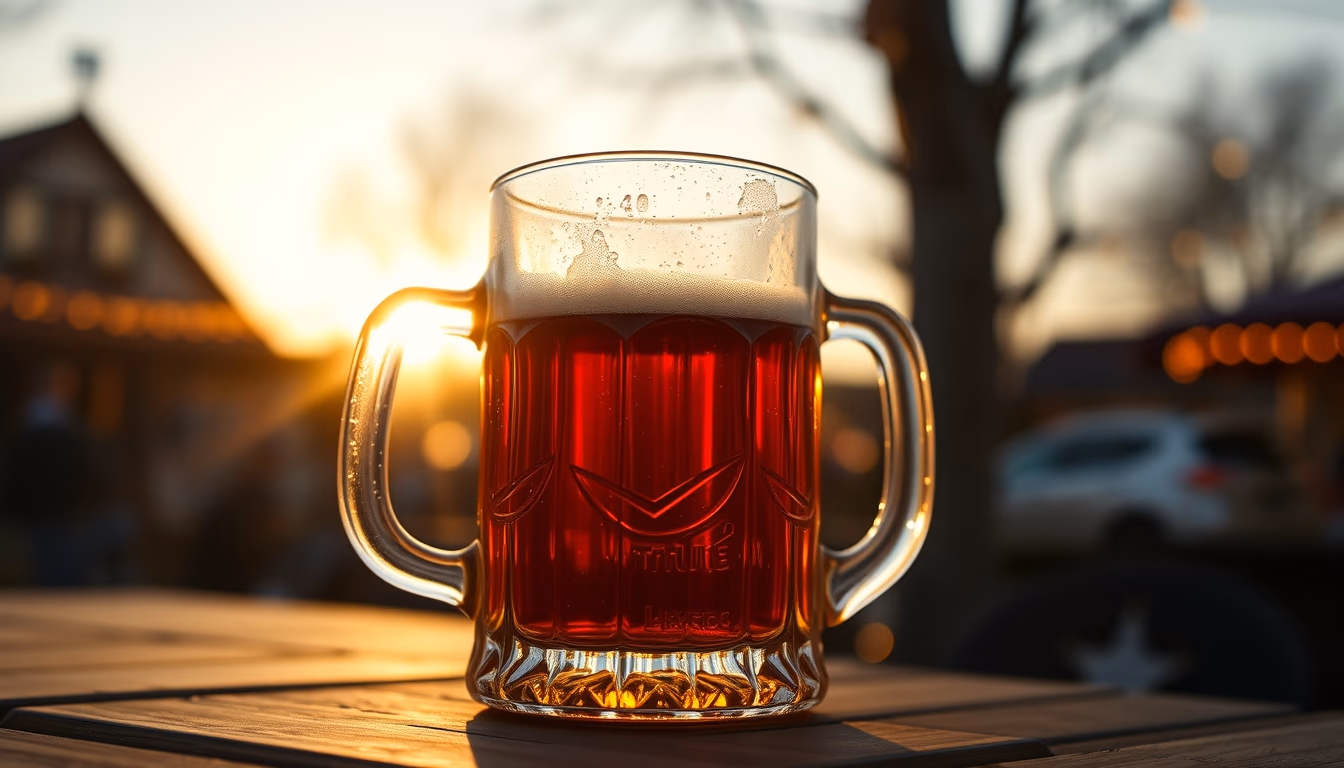 oktoberfest beer mug in editorial style