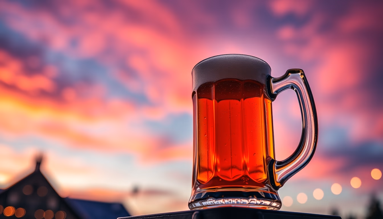oktoberfest beer mug in editorial style
