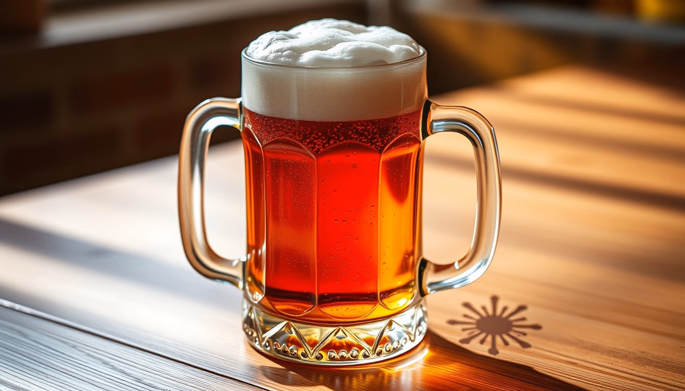 oktoberfest beer mug in editorial style