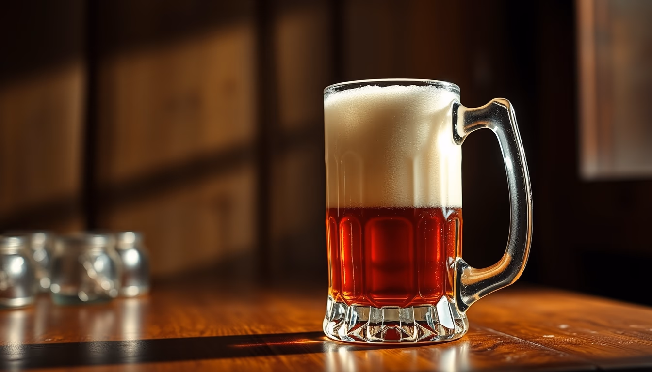 oktoberfest beer mug in editorial style