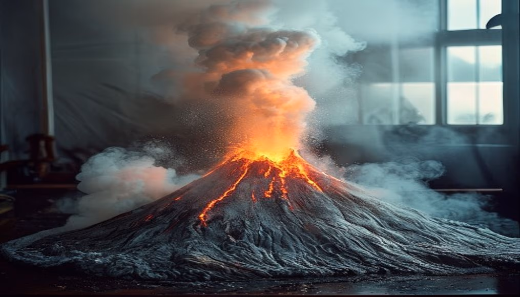 Old faithful eruption em estilo editorial