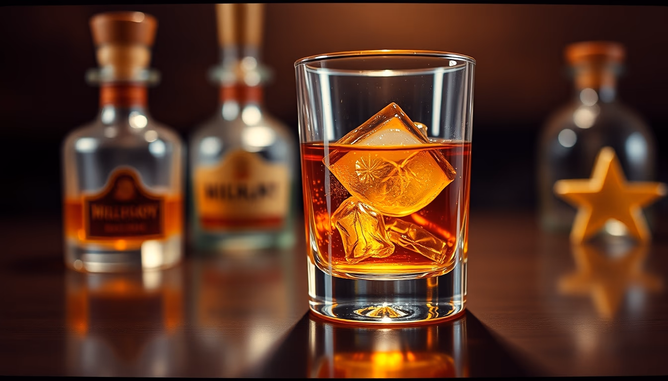 old fashioned bourbon glass in editorial style