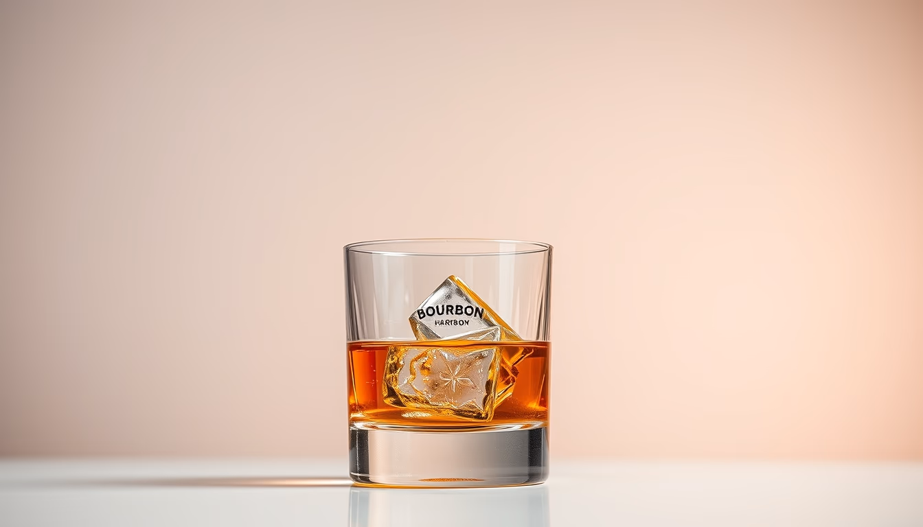 old fashioned bourbon glass in editorial style