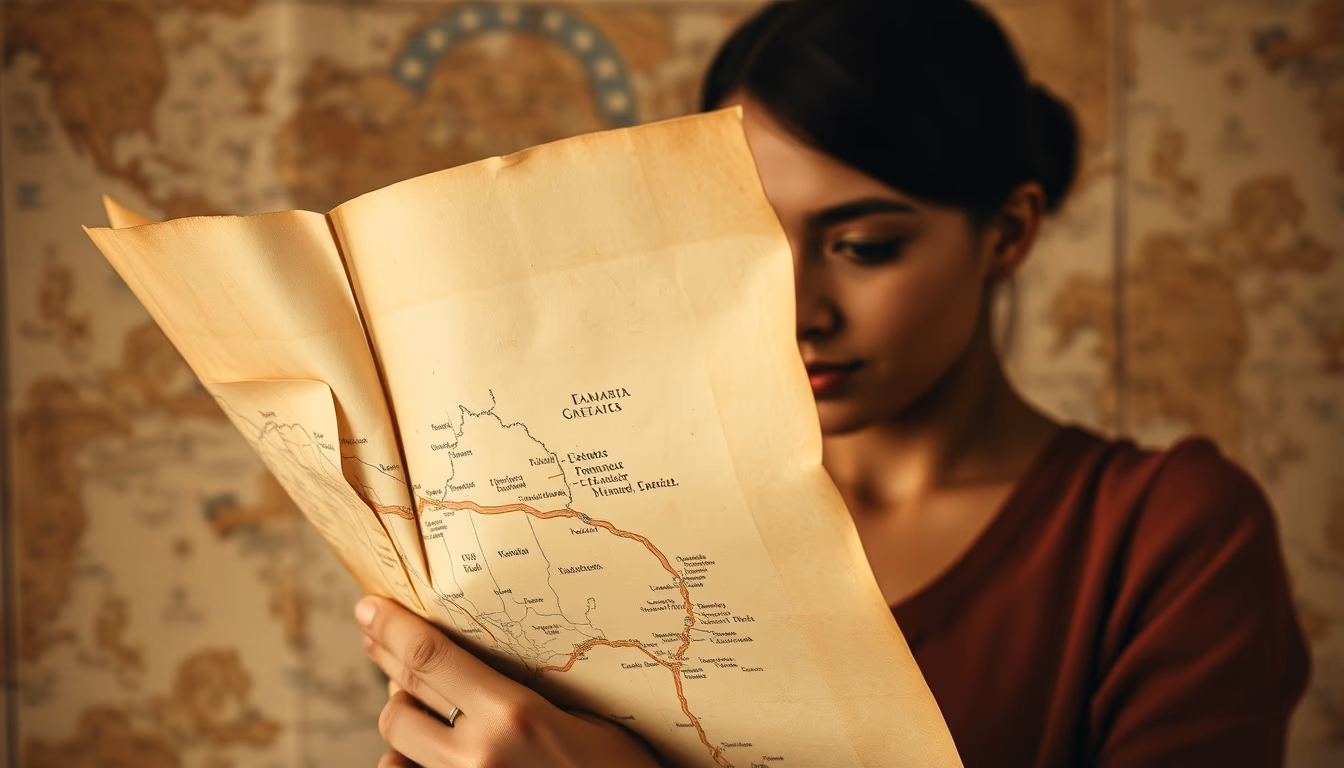 old map parchment in editorial style