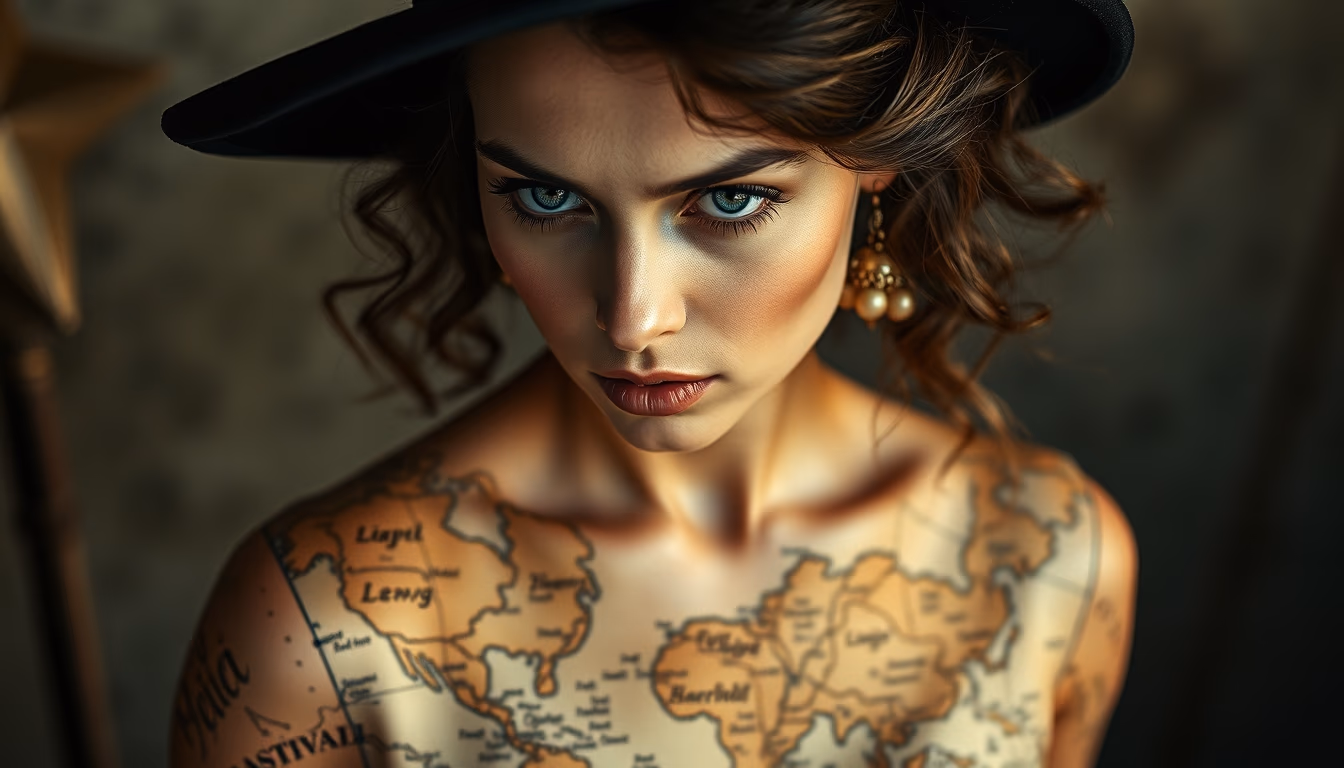 old map parchment in editorial style