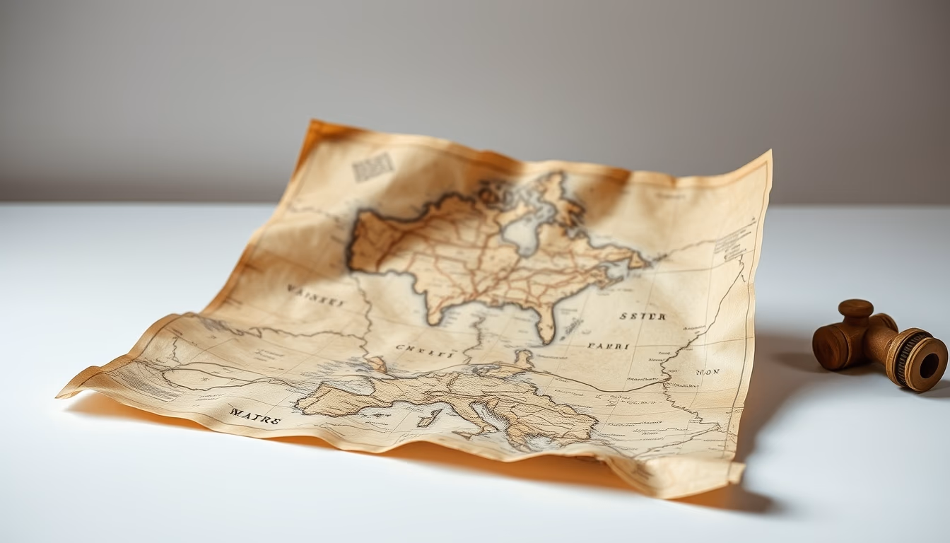 old map parchment in editorial style