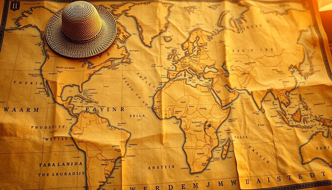 old map parchment in editorial style