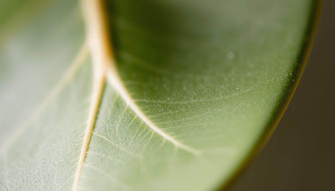 olive leaf macro detail in editorial style