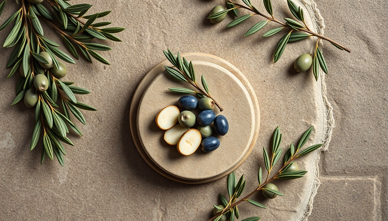 olive press traditional stone in editorial style