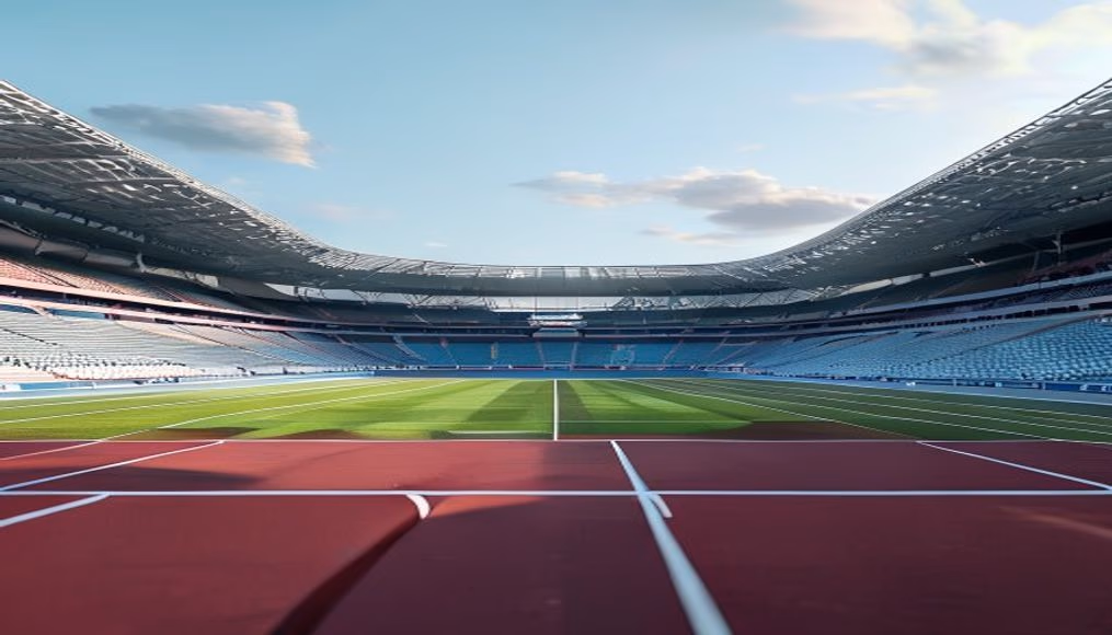 Olympic stadium empty em estilo editorial