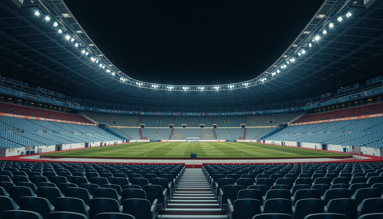 olympic stadium empty in editorial style