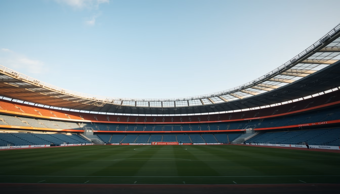 olympic stadium empty in editorial style