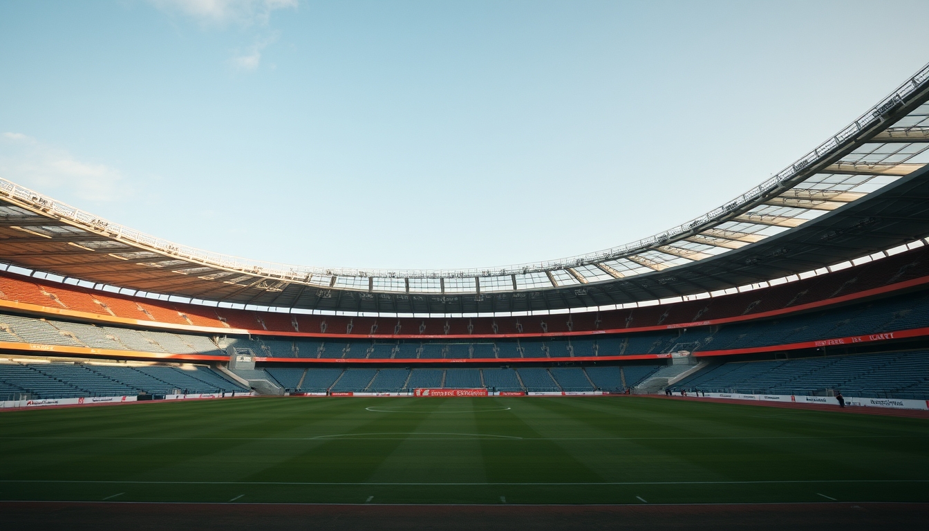 olympic stadium empty in editorial style