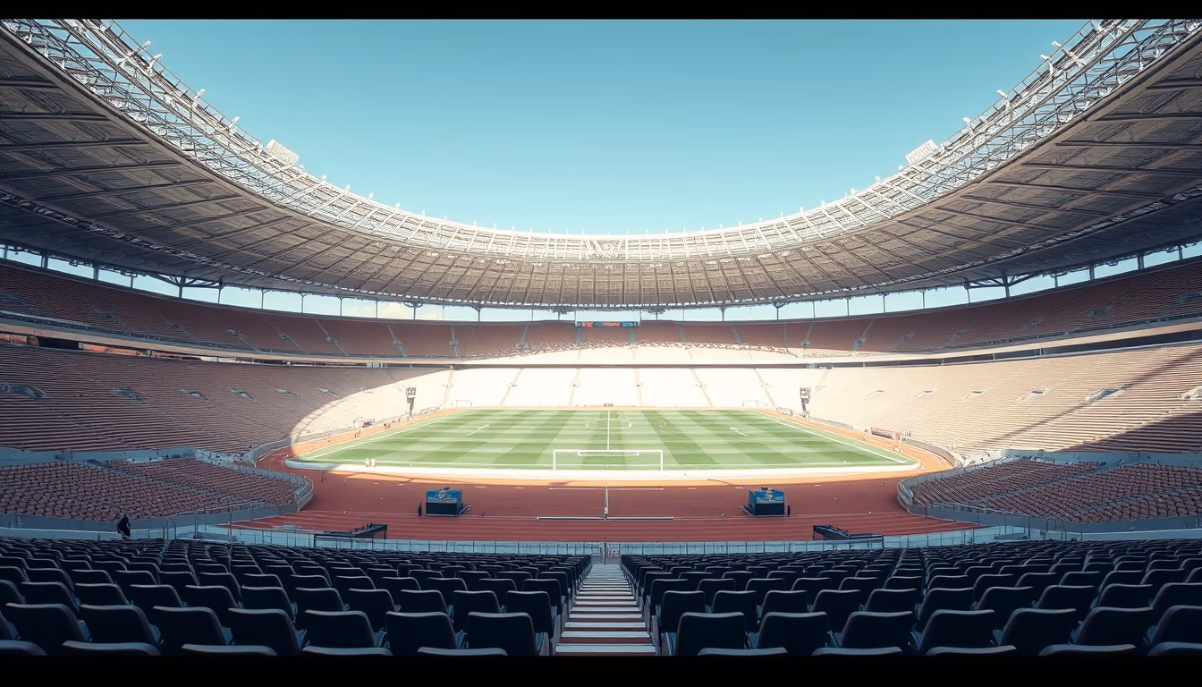 olympic stadium empty in editorial style