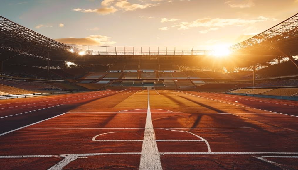 olympic stadium empty in editorial style