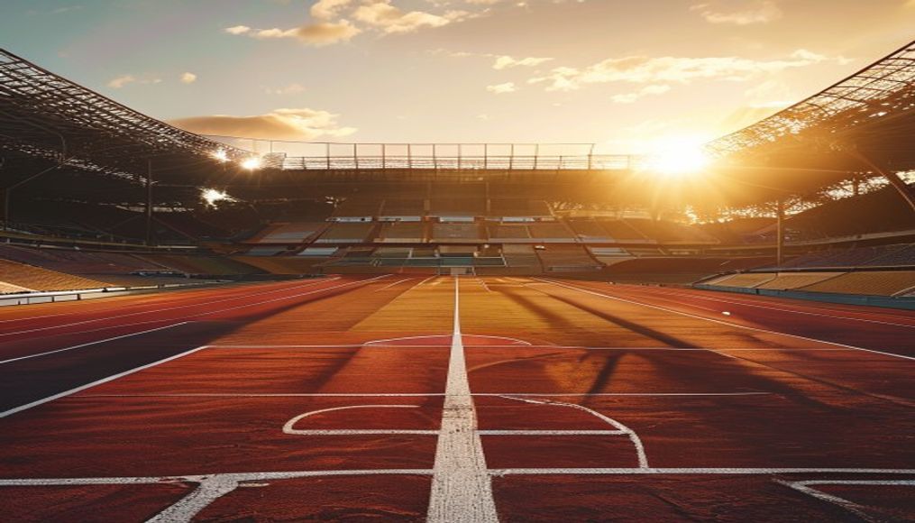 Olympic stadium empty em estilo editorial