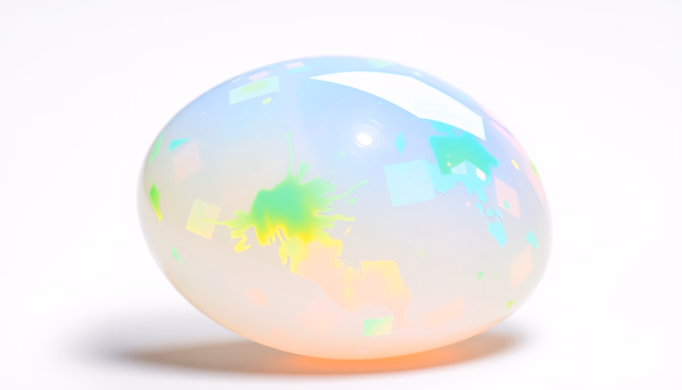 opal play of color in editorial style