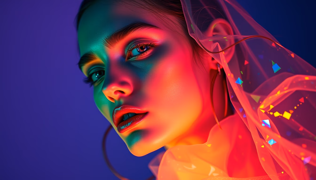 opal play of color in editorial style