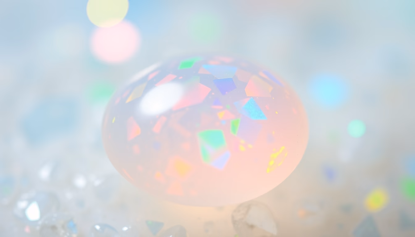 opal play of color in editorial style