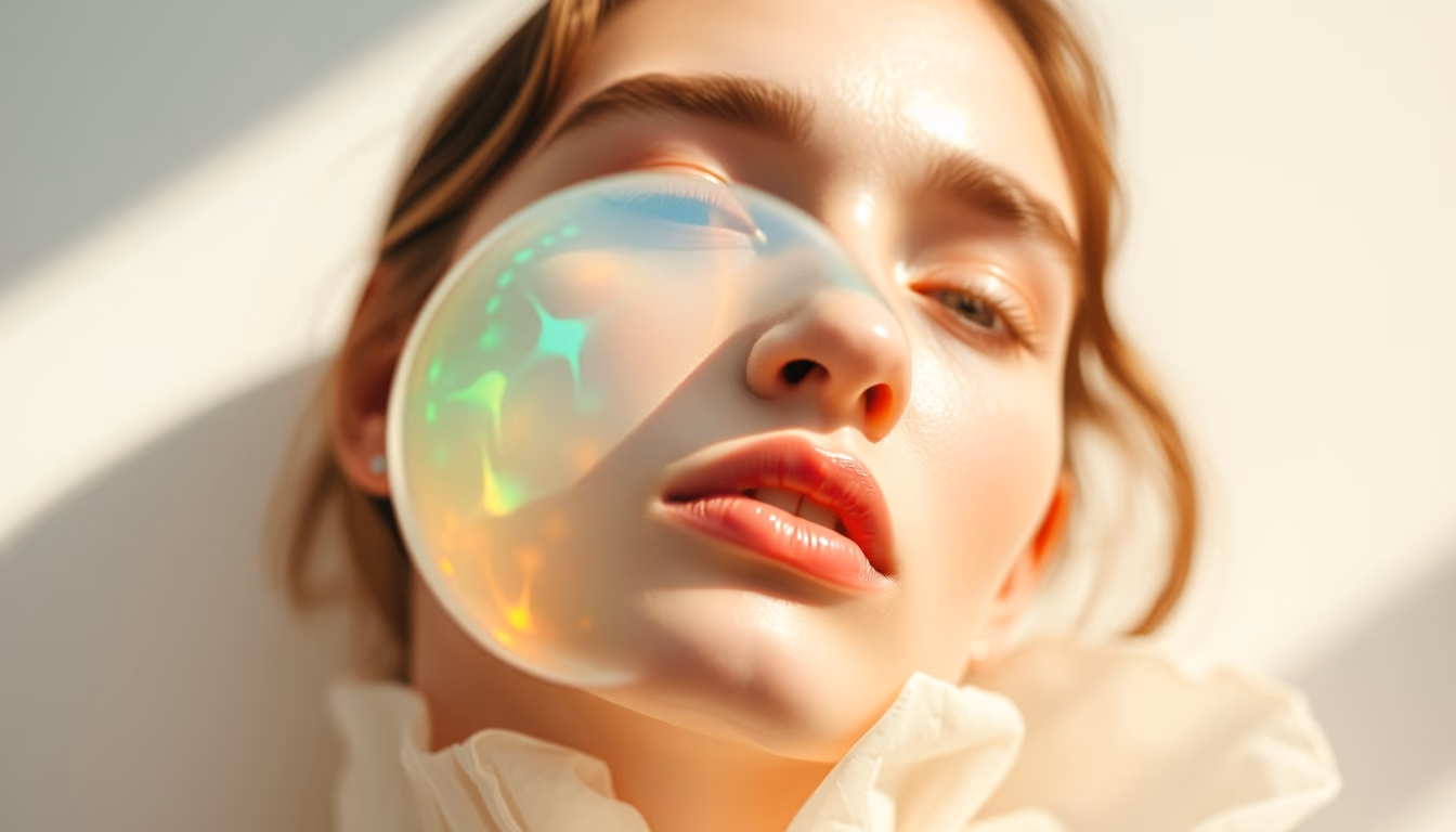 opal play of color in editorial style