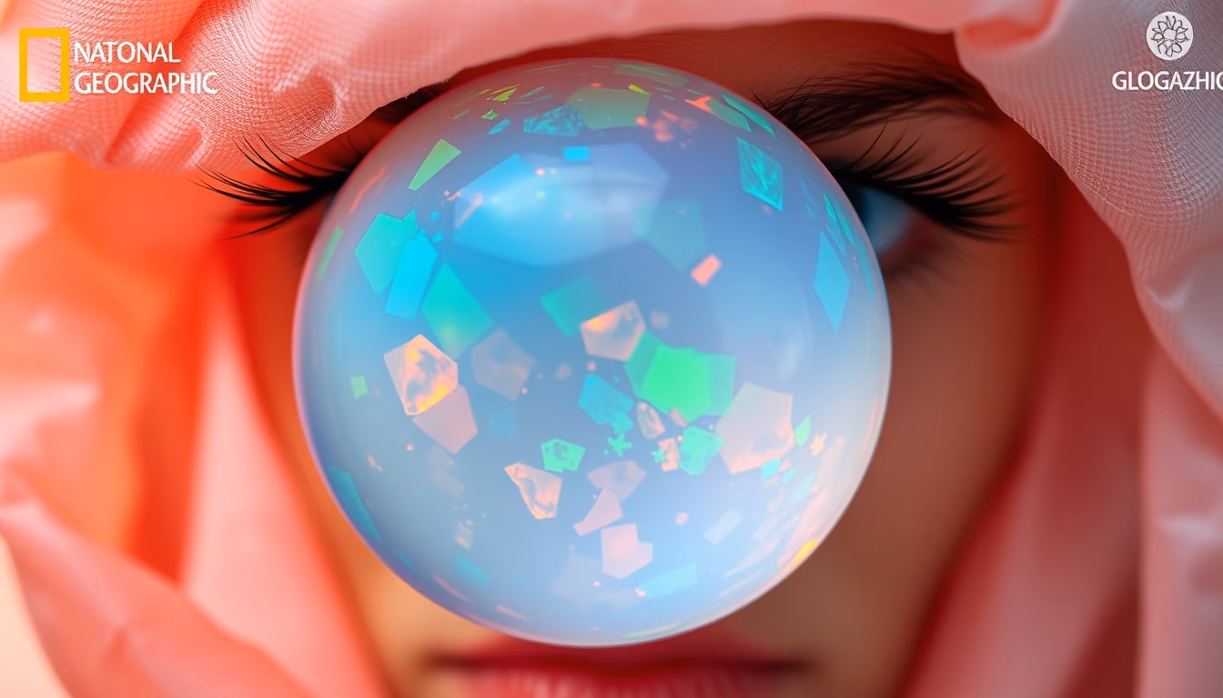 opal play of color in editorial style