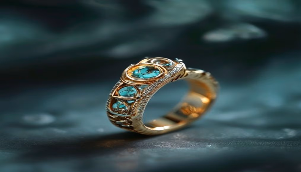 open tiffany ring t bar in luxury editorial photography