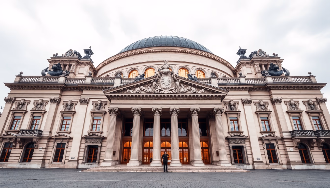 opera house grand vienna in editorial style