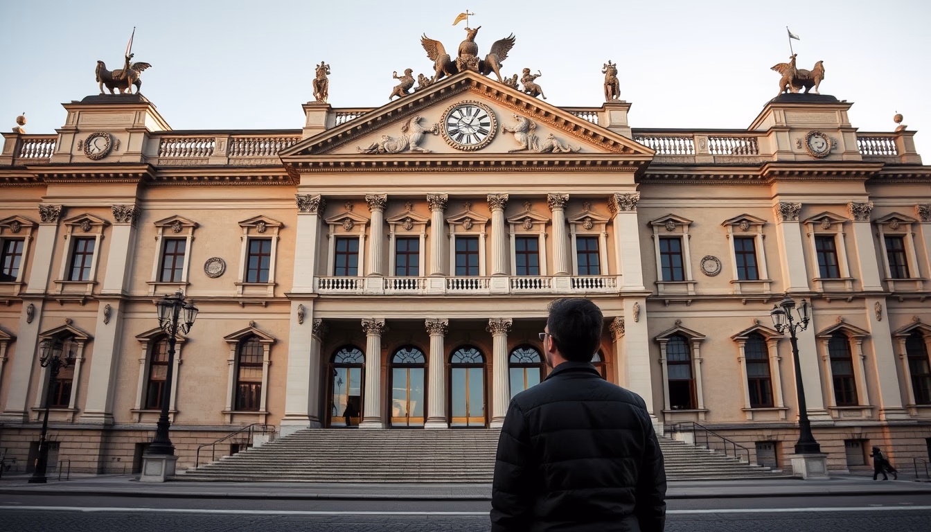 opera house grand vienna in editorial style