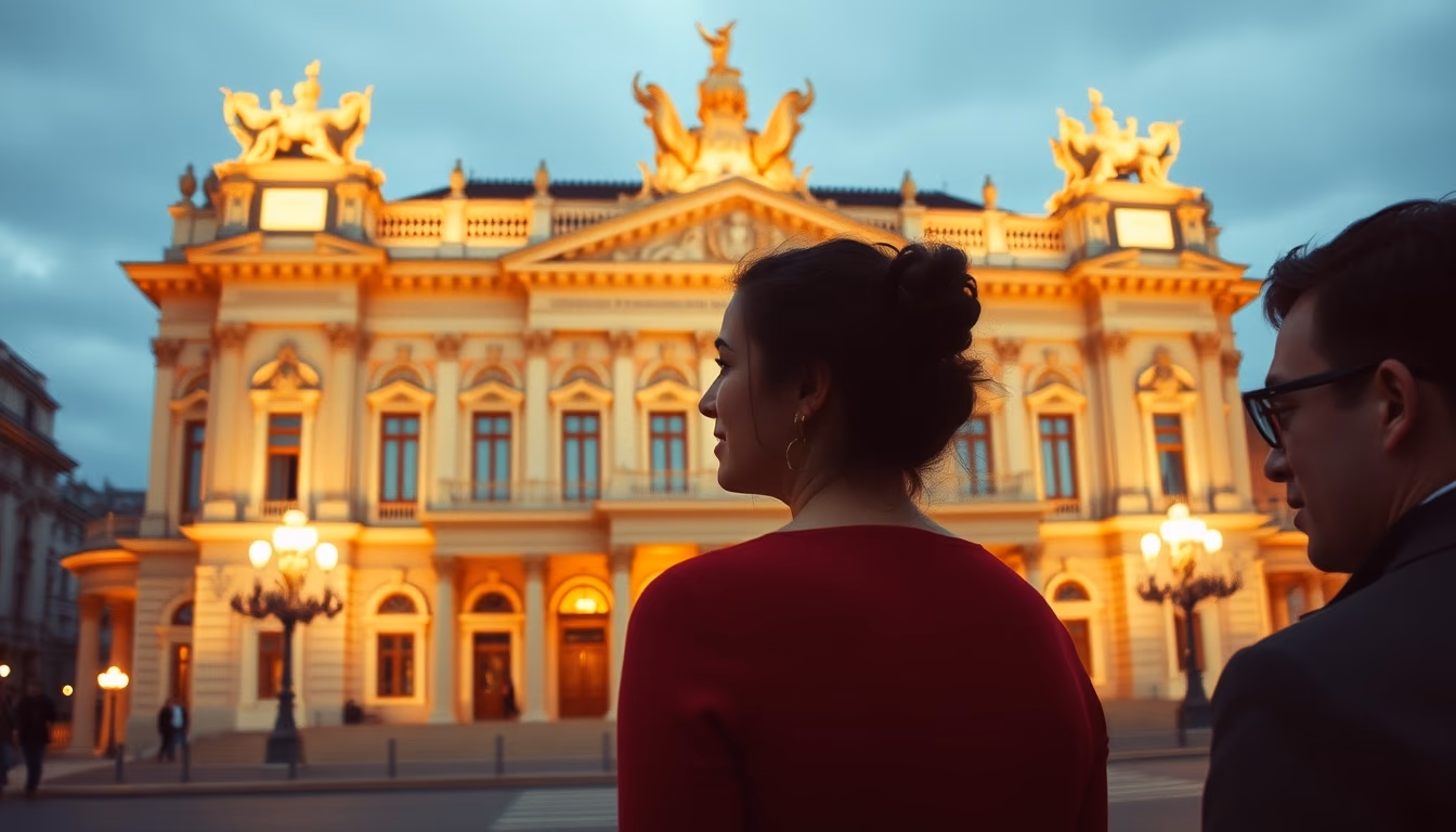 opera house grand vienna in editorial style