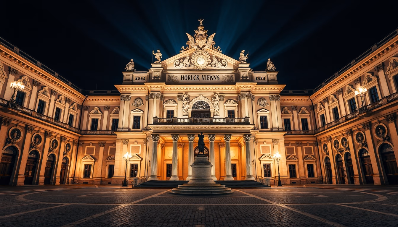 opera house grand vienna in editorial style