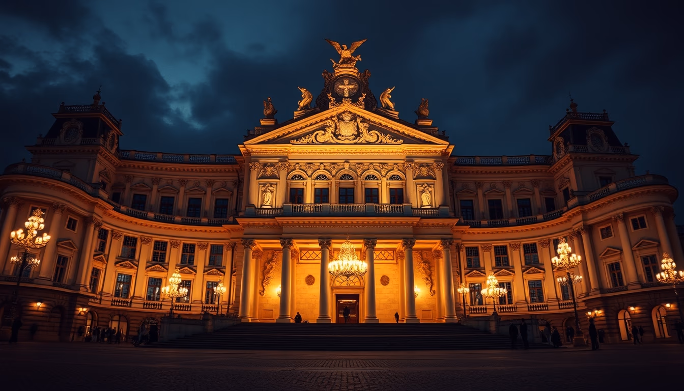 opera house grand vienna in editorial style