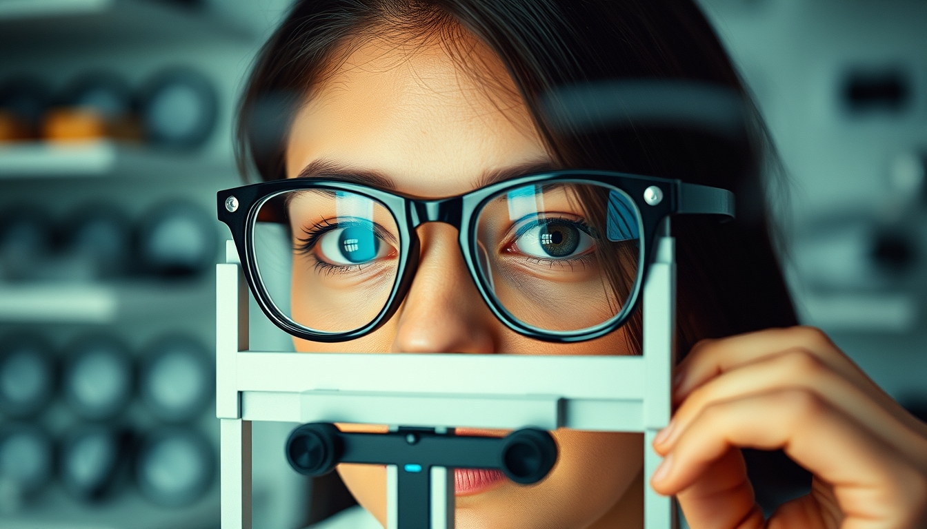 optometry frames display in editorial style