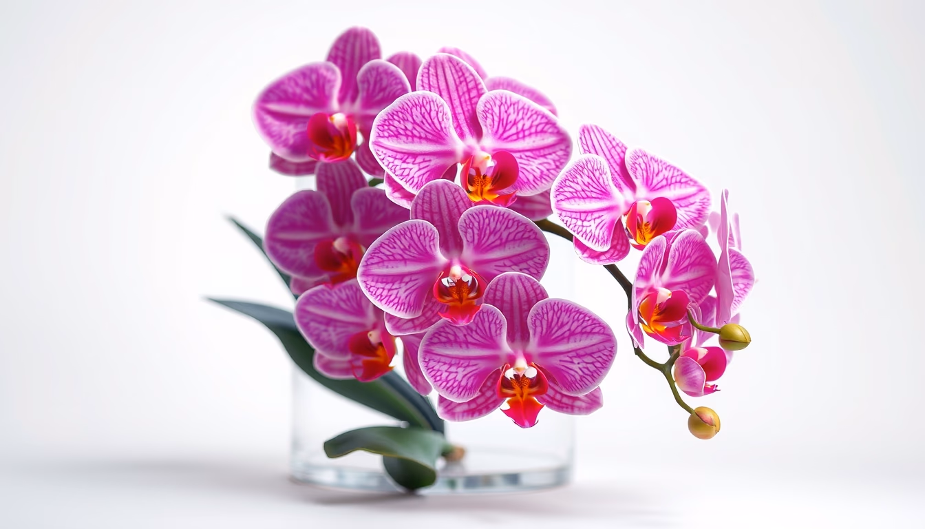 orchid display luxe in editorial style