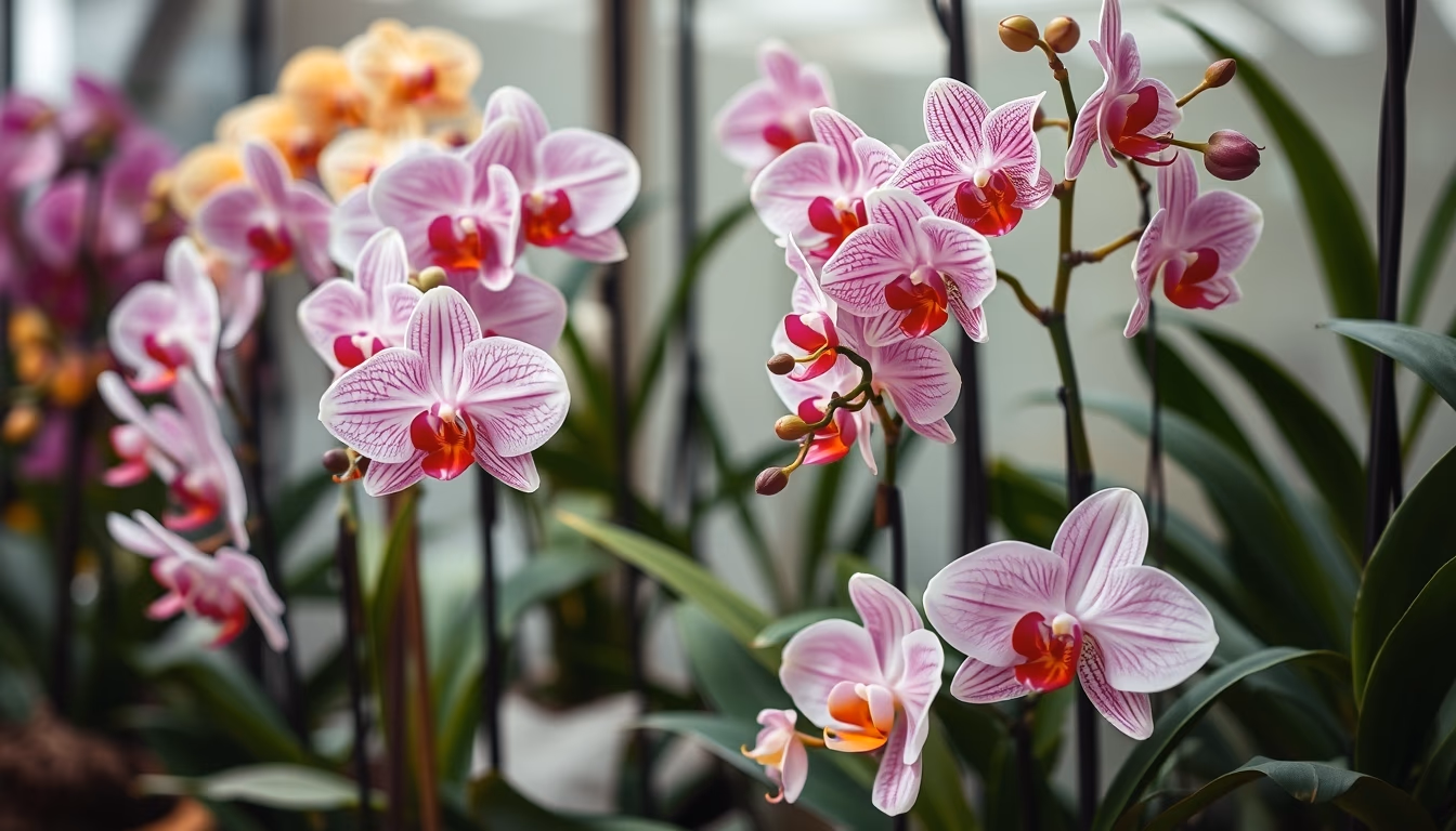 orchid display luxe in editorial style