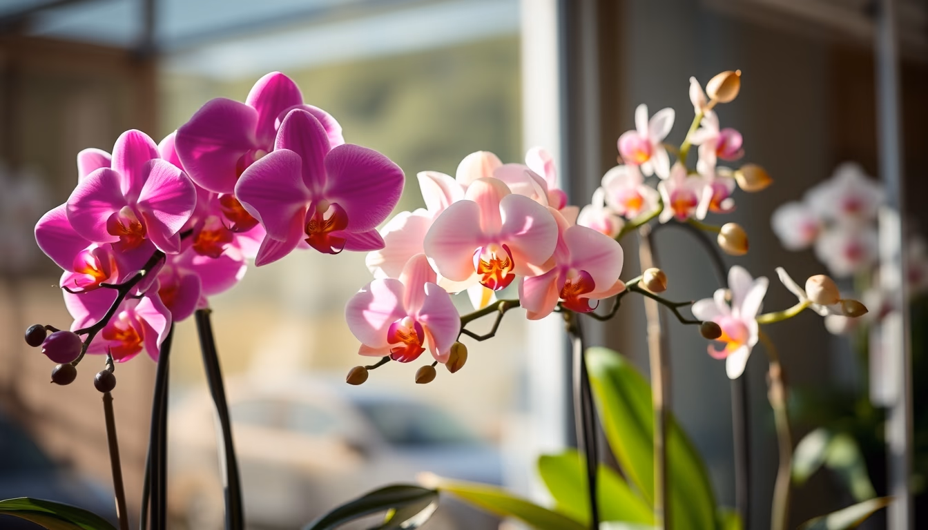 orchid display luxe in editorial style