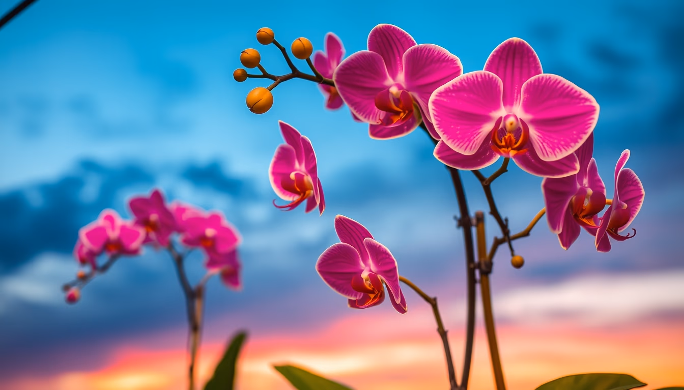 orchid display luxe in editorial style