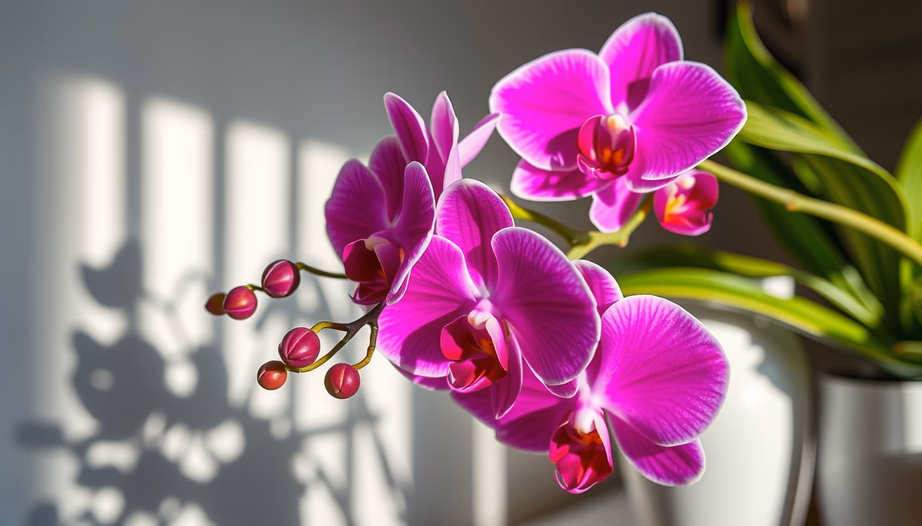 orchid display luxe in editorial style