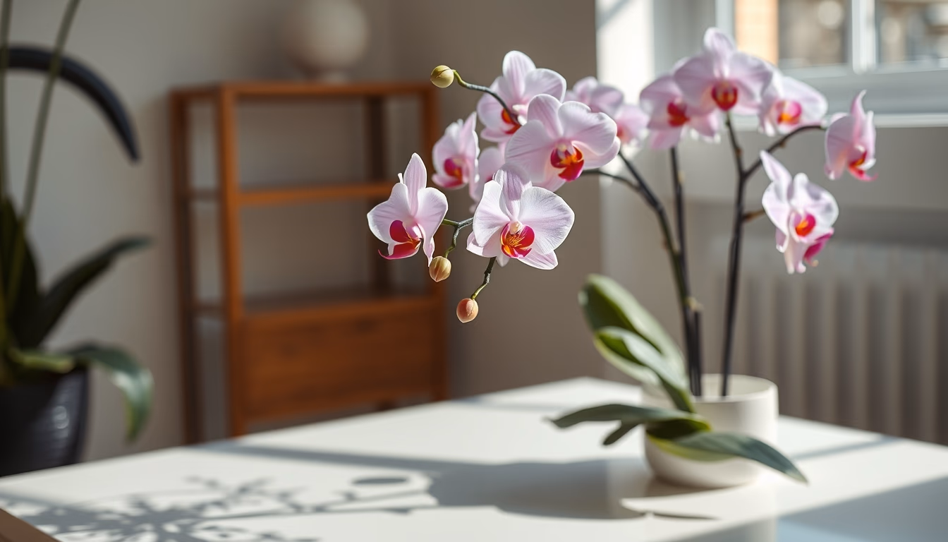 orchid display luxe in editorial style