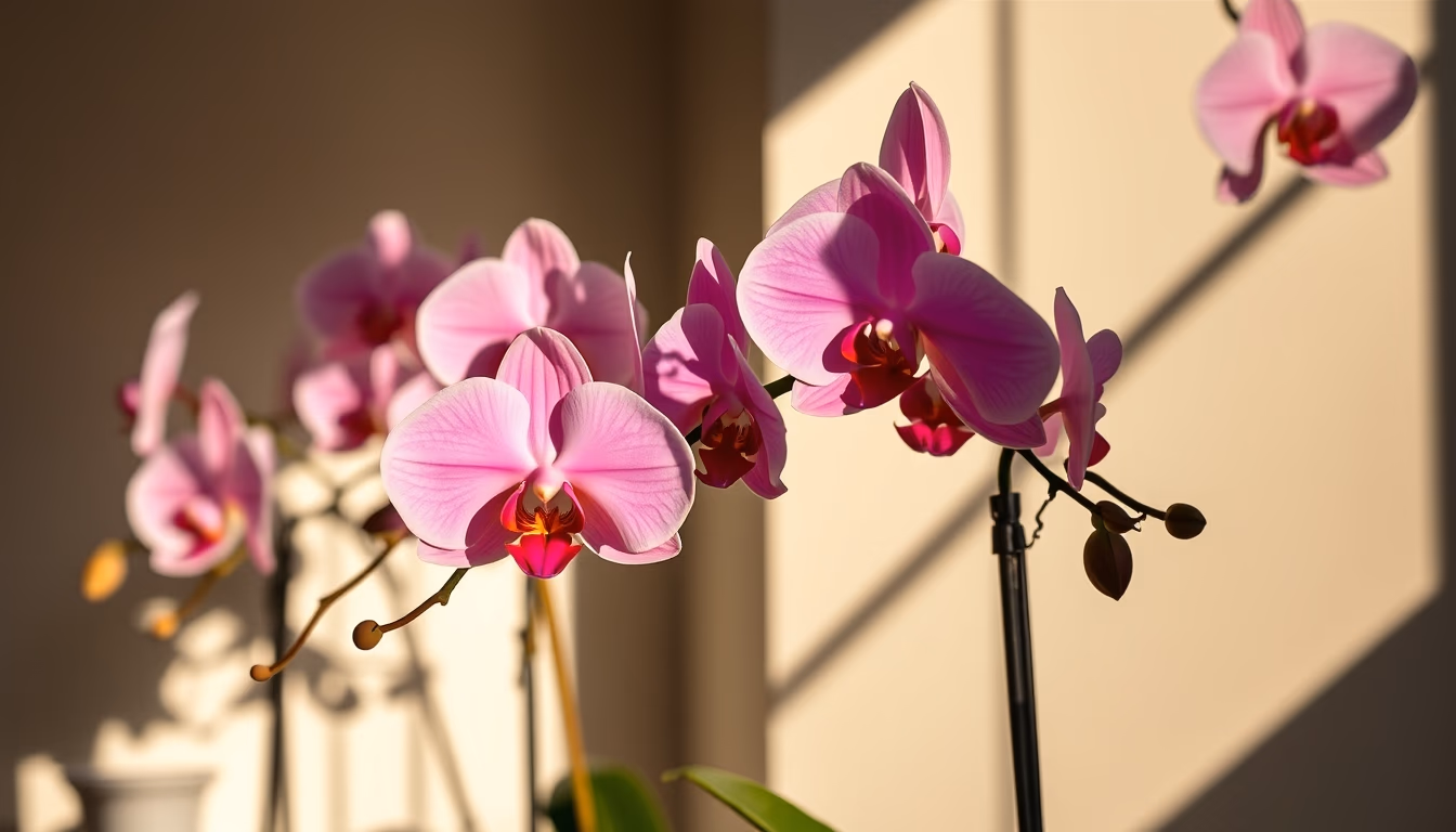 orchid display luxe in editorial style