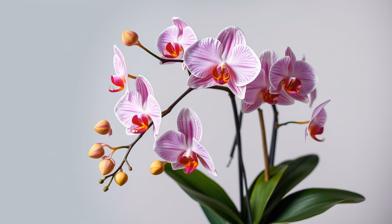 orchid display luxe in editorial style