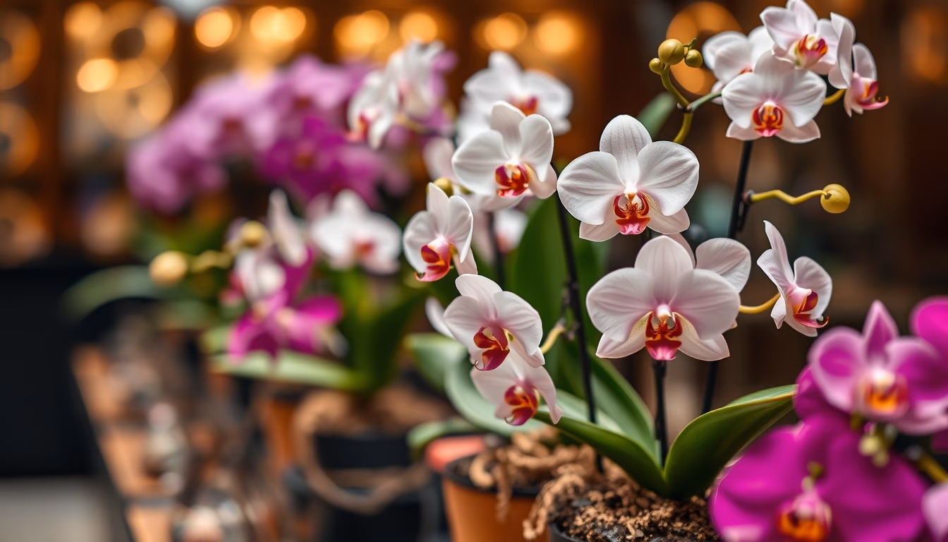 orchid display luxe in editorial style