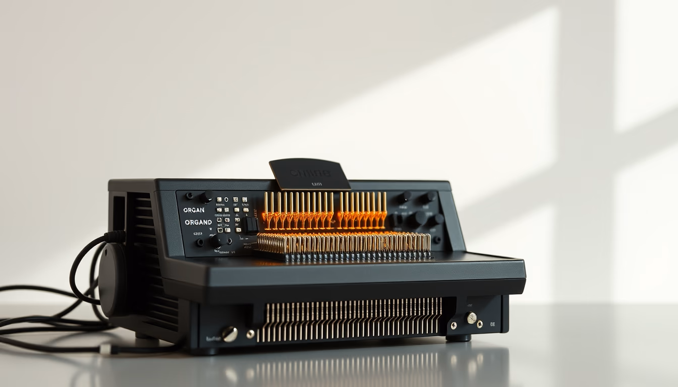 organ on chip device in editorial style