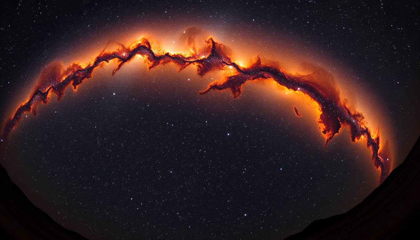 orion nebula glowing in editorial style