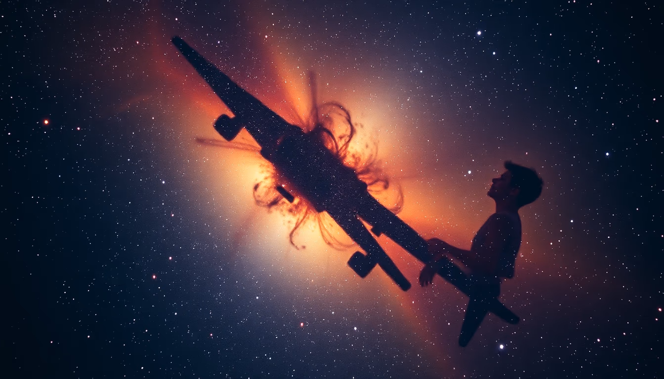 orion nebula glowing in editorial style